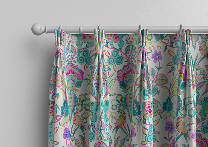 Bangalore Faux Silk, Turquoise - Made to Measure Curtain - Image 11